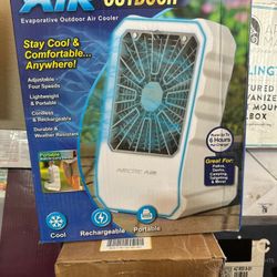 Attic Air LED 7 LIGHT COLOR TO CHOOSE BUILD IN RECHARGEABLE BATTERY OPERATE AND BUILD IN MISTER FOR MAXIMUM COMFORTCOOL AIR 4 DIFFERENT FAN SPEED PORT