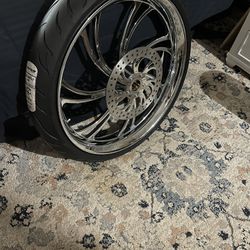  New 23 inch Kawasaki motorcycle  Front wheel And New Tire