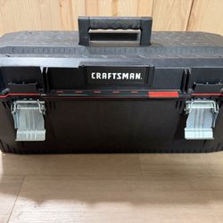 Craftsman Pro 28-in W × 11.5-in H × 12.5-in D Black Plastic Tool Box