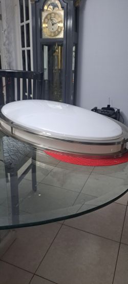 Mountain Ceiling Ligh  Oval Brushed Nickel 33 INCHES 