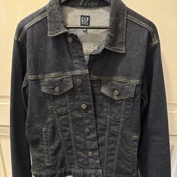 GAP Adult Classic Icon Denim Jacket – Dark Wash, Size Large