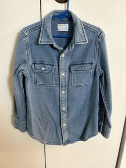J Crew Cuts Denim Button down Kids Sz 6-7