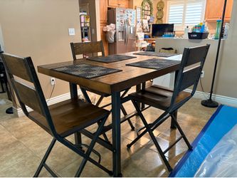 Heavy Wooden Dining Room Set