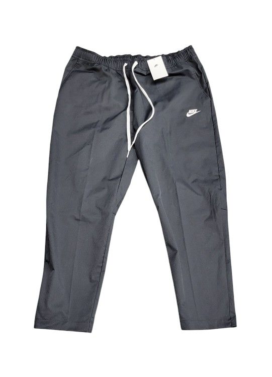 Nike Club Woven Tapered Leg Pants Black White Mens Size 2XL DX0623 010 New