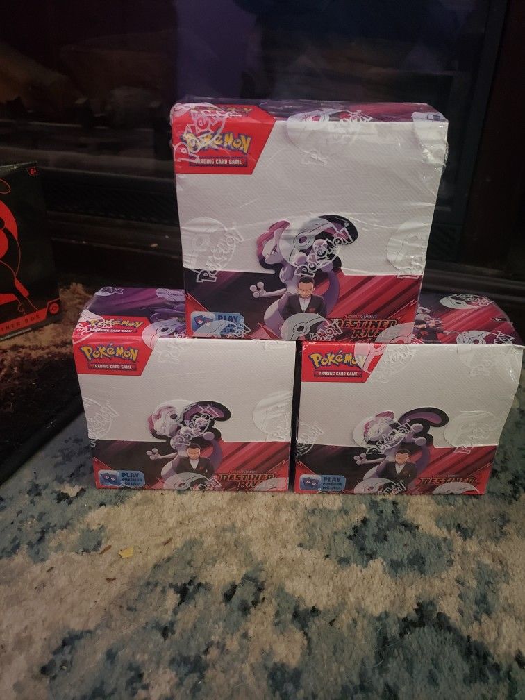 3 Pokemon Destined Rivals Booster Boxes 36 Packs Each!