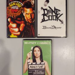 3 STAND-UP COMDEY DVDS DANE COOK - VICIOUS CIRCLE HBO SPECIAL,  DANE COOK - ISOLATED INCIDENT,  WHITNEY CUMMINGS - MONEY SHOT