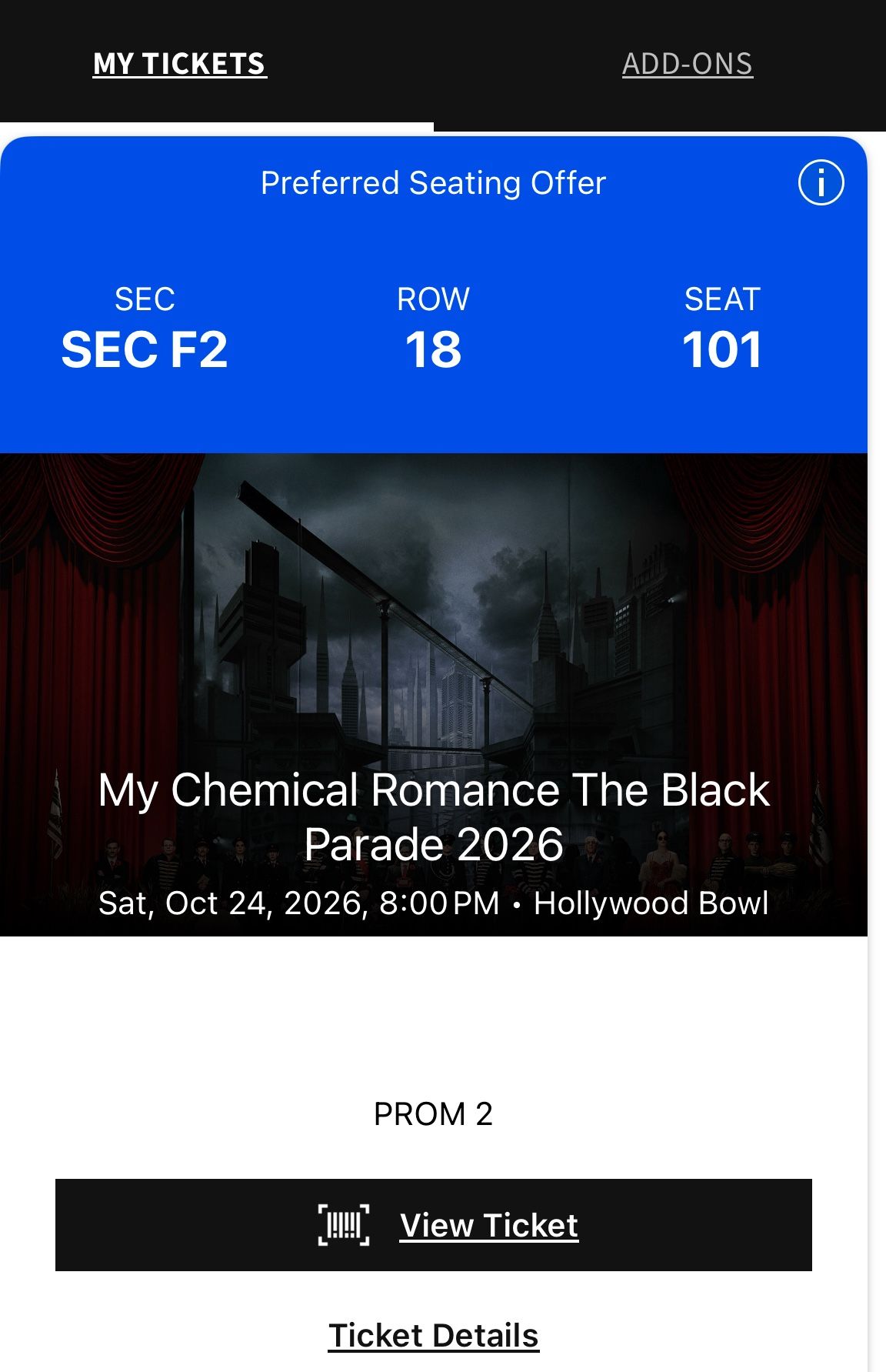 My Chemical Romance Tickets