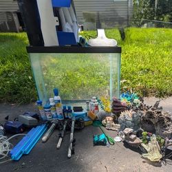 Fish Tank And Accessory Kit / Aquarium Supplies Bundle