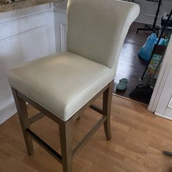 2 Faux Leather Barstools 