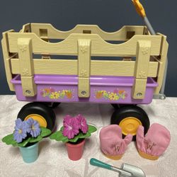 Wellie Wishers Doll Garden Wagon/Accessories