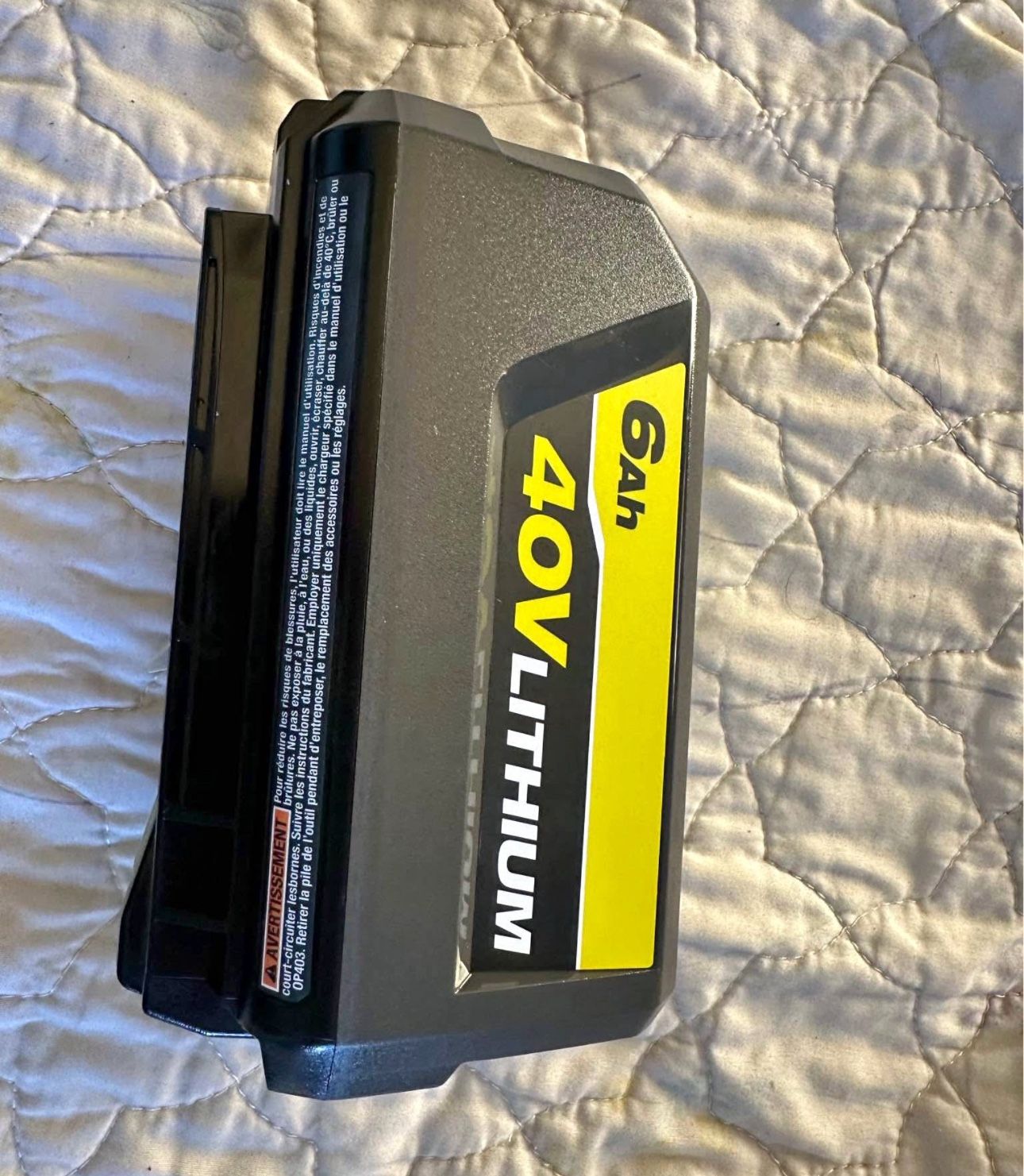 40V Lithium-Ion 6.0 Ah High Capacity Battery by RYOBI