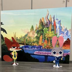 Zootopia Backdrop for kids party! character not included