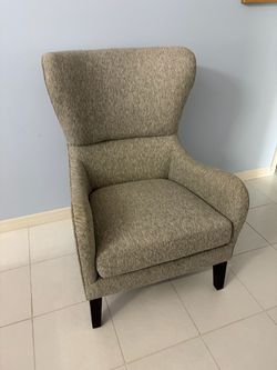 Contemporary High-Back Wingback Armchair