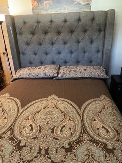 Queen bed frame and headboard