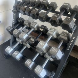 Dumbbells And Storage Rack 
