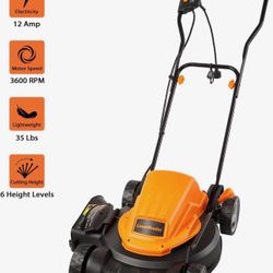 LawnMaster Electric Lawn Mower 12AMP 19-Inch ME1218X.01 300+ bought in past month # (56)