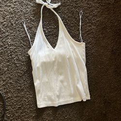 White Halter Top