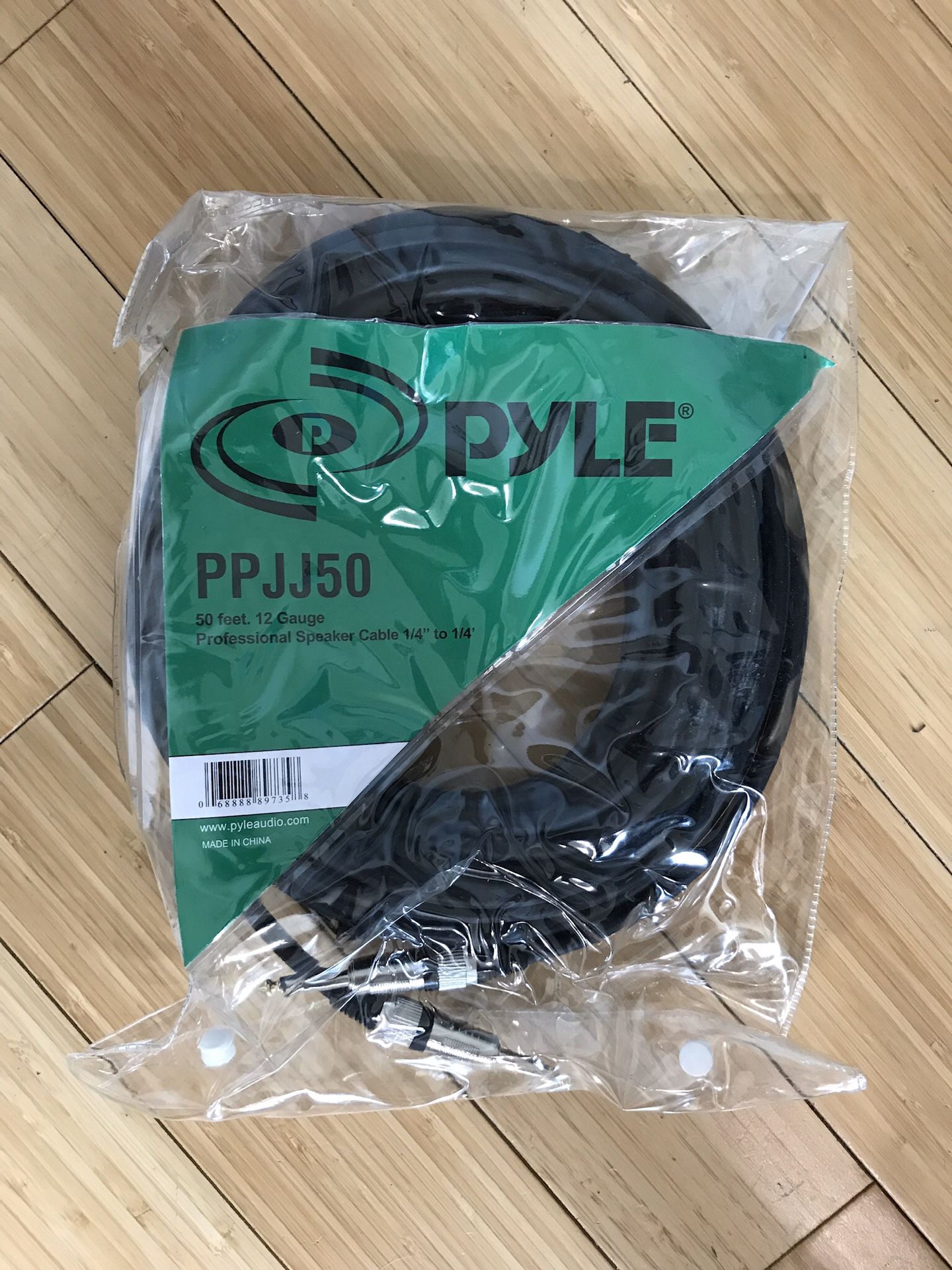 Pyle Pro PPJJ50 - 50ft 12 Gauge ¼" to ¼" Mono Jack Male Audio Cable