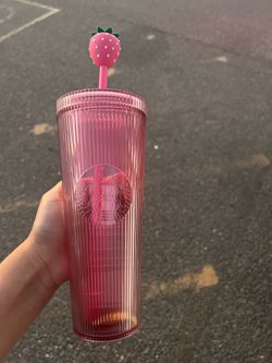 Strawberry Starbucks tumbler