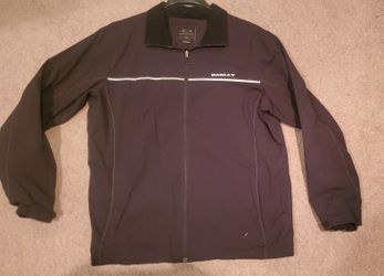 OAKLEY MENS XL ZIP UP JACKET BLACK SKI MOUNTAIN OUTDOORS  NICE DRESS JACKET