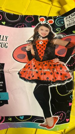 Girls Ladybug Halloween Costume Medium 8-10