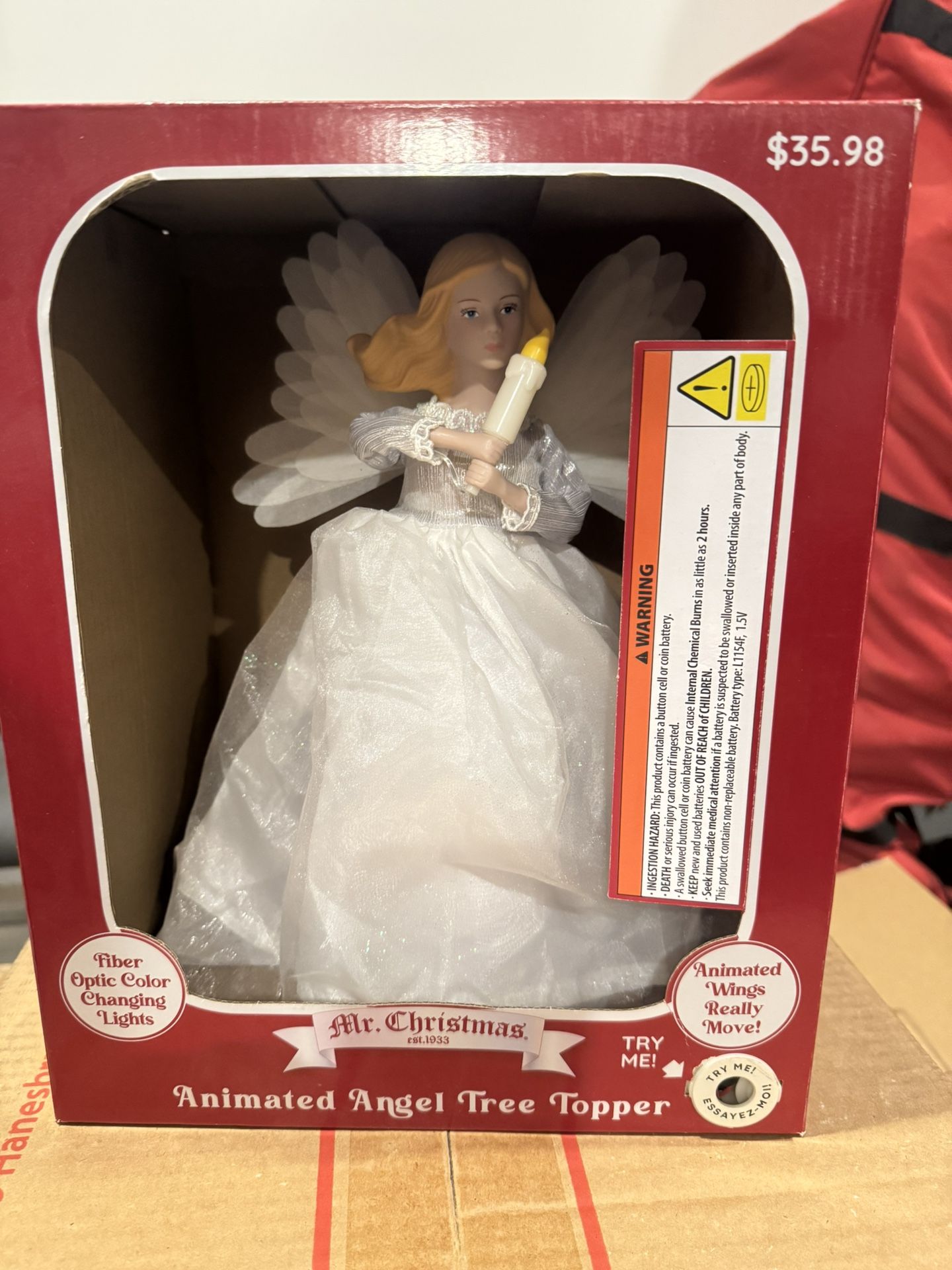 Beautiful LED Moving Wings Christmas Tree Topper 