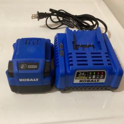 Kobalt 24V Max Charging Station And Battery 