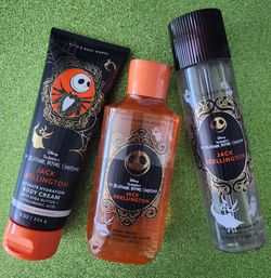 NEW Bath & Body Works Jack Skellington 3-Piece Set