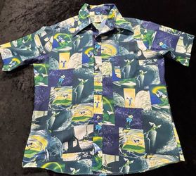 Men Large Vintage 1970s Kennington Disney Fantasia Sorcerer Mickey Mouse Shirt