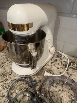 Crux Stand Mixer White and Gold