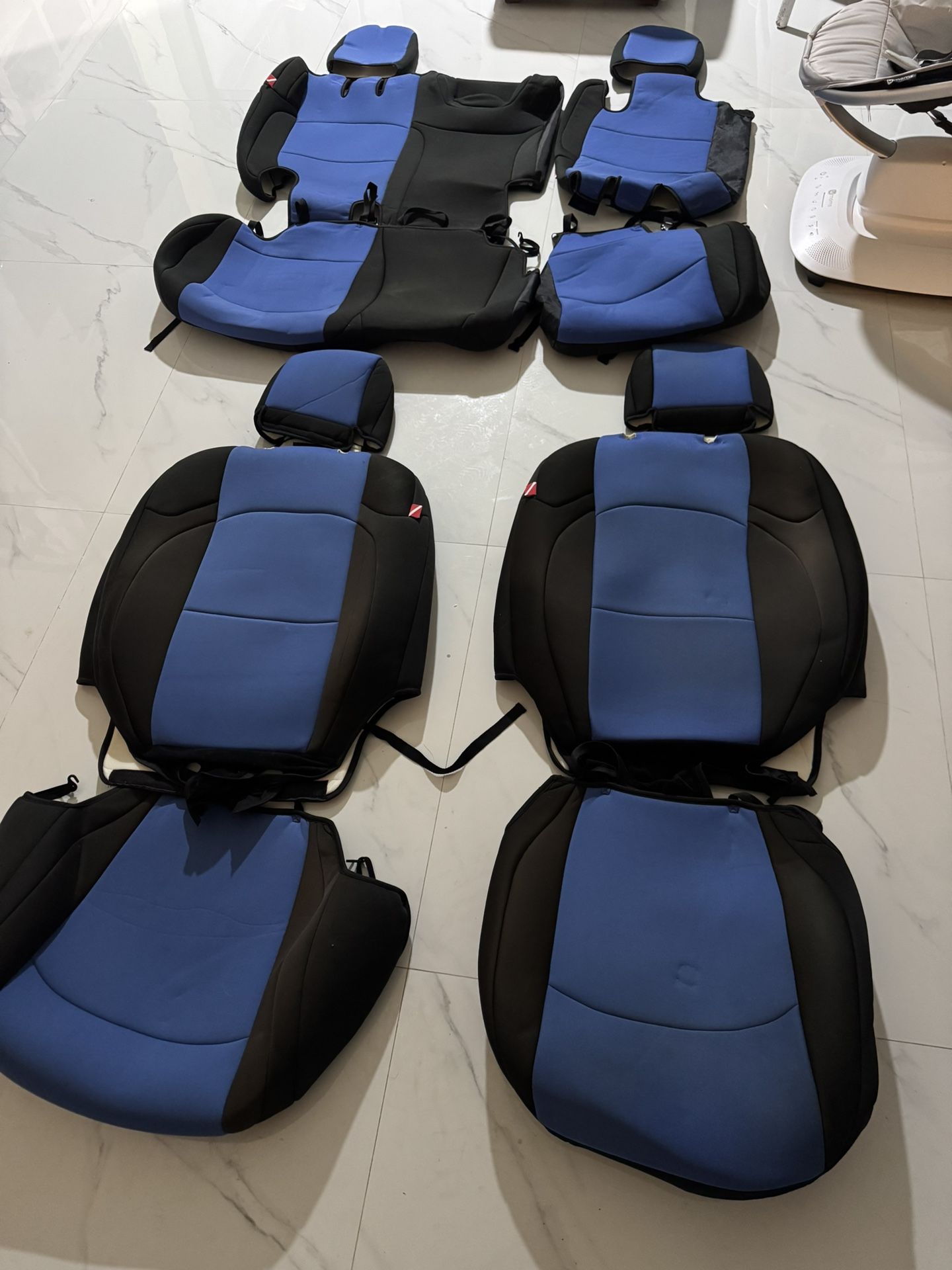 Jeep Wrangler JL 4-Door Blue Neoprene Seat Covers