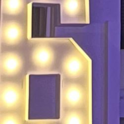 Light Up Marquee Number 6