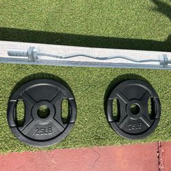 Olympic Curve Bar With 25x2 