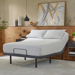 Queen adjustable bed. & mattress. Beautyrest