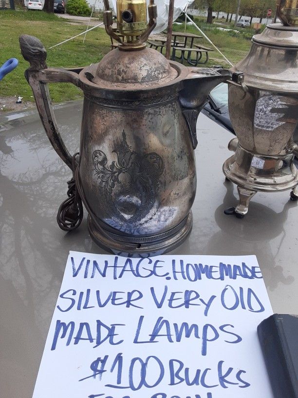 Handmade Silver Lamps A Hundred Bucks For Both