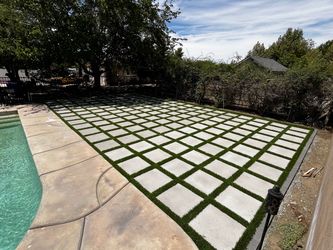 Grama artificial/// pavers ///rook///more