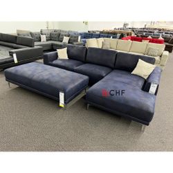 Black Friday Leather Living Room Sectional Sofa  // November Sale  (ottoman not included )