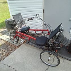 Lot Of 2 Sun EZ 3SX Recumbent Bicycle Red Identical Pair