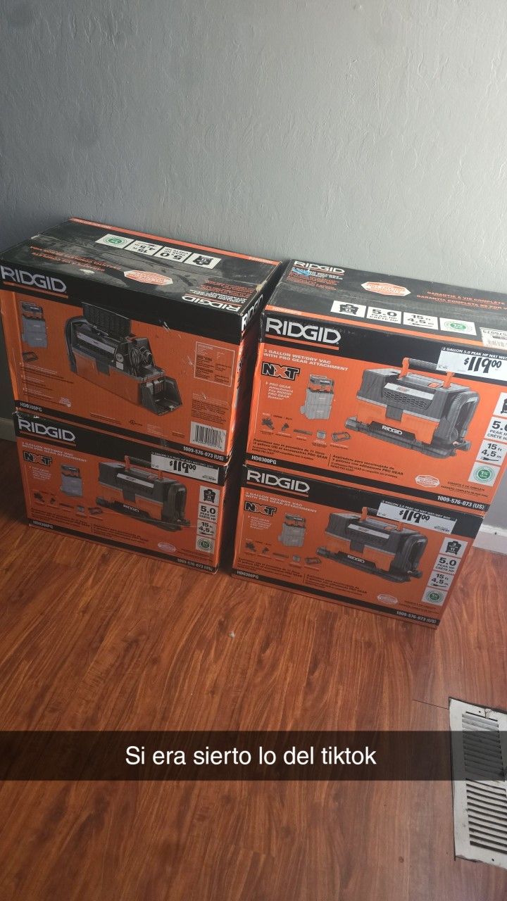 RIDGID vacuum RIDGID 3 Gal 5.0 HP NXT Wet/Dry Shop Vac - Pro Gear Kit - Brand New 🧰