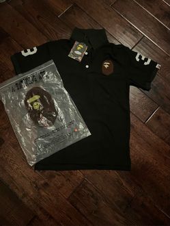 A Bathing Ape BAPE Black Polo Shirt