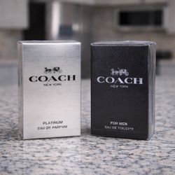 Coach Men’s Fragrance Bundle – Platinum EDP & New York EDT 3.3 oz (New Sealed)