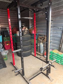 Power Rack with Cable Pulley System