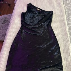 Michael Kors Black Sequin Cocktail Dress XS