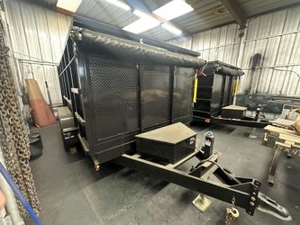 12’ L x 6’ W x 4’ H Dump Trailer BLACK