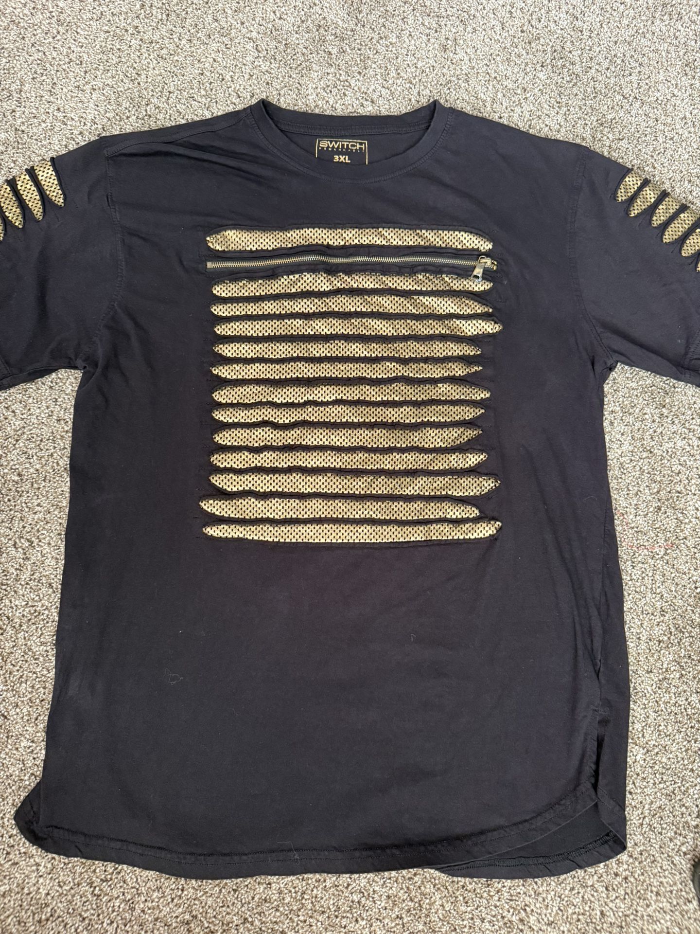 Switch Remarkable Retro Razor Cut T-Shirt Black 100% Cotton Tee Sz. 3XL