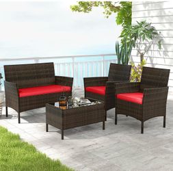 4 Pieces Patio Furniture Set