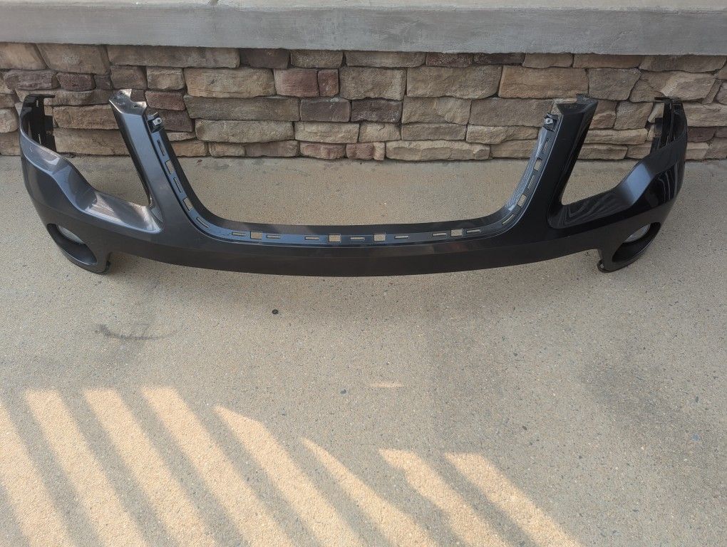 2007-12 GMC Acadia Upper Front Bumper Cover And Fog Lights - Cyber Gray Metallic -GM Part 1(contact info removed)