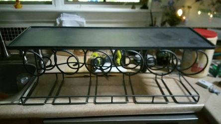 Heavy duty wine rack and glass holder