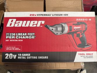 Bauer 20V Cordless 18-Gauge Metal Cutting Shears (Tool Only)
