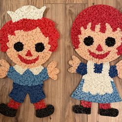 Melted Plastic Popcorn Raggedy Ann And Andy